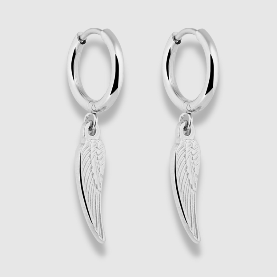 Hanging feather earring discount